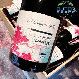 B Kosuge Gamay Carneros 2021 poured at Outer Space Wines Daily Tasting