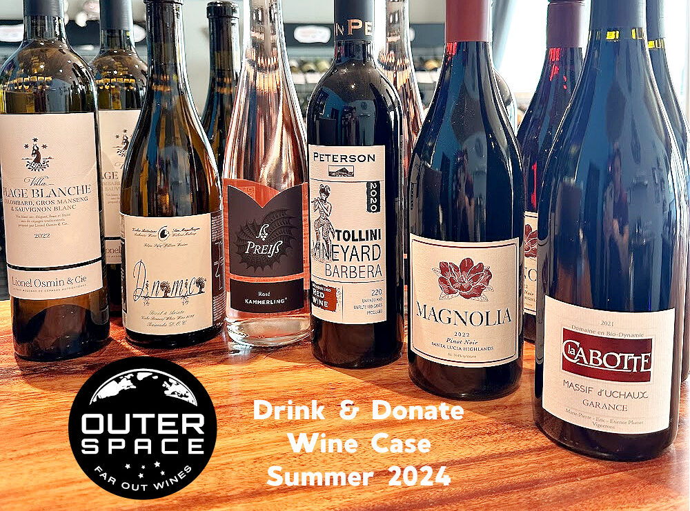 Drink and Donate Wine Case Summer 2024 at Outer Space Wines